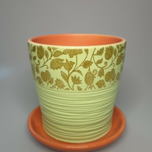 Цветочный горшок "Скань фисташковый тополь №1" 10,5 см. Родники  Родники