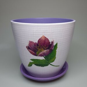 Горшок цветочный "Декупаж бутон (55)" 450 Родники  Родники