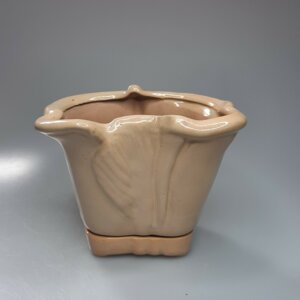 Кашпо 13х10/11 см. Бежевый Родники  Родники