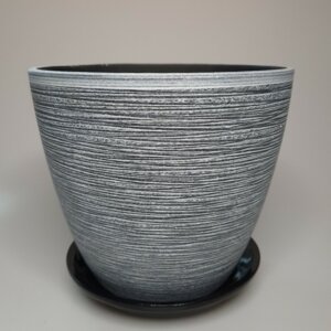 Горшок цветочный Роспись Бутон лофт серый 400 Родники  Родники