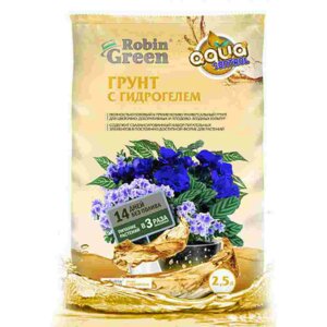 Грунт с гидрогелем Robin Green 2,5 л. Родники  Родники