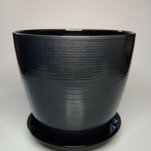 Цветочный горшок Глянец бутон графит 500 Родники  Родники
