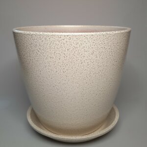 Цветочный горшок Глянец бутон мет.бел/зол 450 Родники  Родники