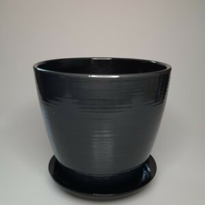 Цветочный горшок Глянец бутон графит 400 Родники  Родники
