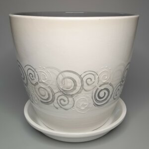 Горшок цветочный Роспись бутон эфир 600 Родники  Родники