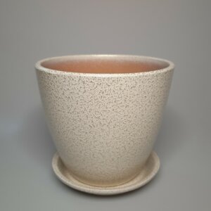 Цветочный горшок Глянец бутон мет.бел/зол 250 Родники  Родники