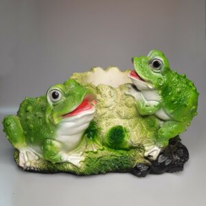 Кашпо "Две жабы с капустой" 12х13 Родники  Родники