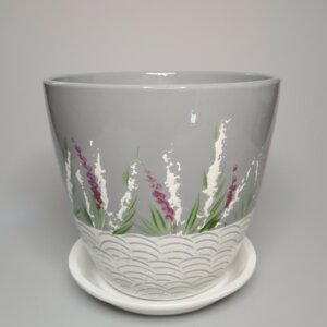 Горшок цветочный Роспись Бутон Вереск 450 Родники  Родники