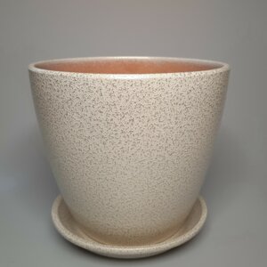 Цветочный горшок Глянец бутон мет.бел/зол 350 Родники  Родники