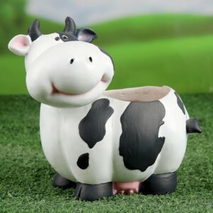 Кашпо "Корова" 10 см. Черно-белая Родники  Родники