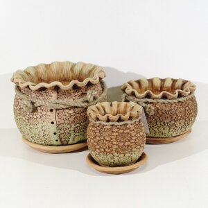 Цветочный горшок Круглый рельеф Родники  Родники