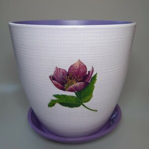 Горшок цветочный "Декупаж бутон (55)" 650 Родники  Родники