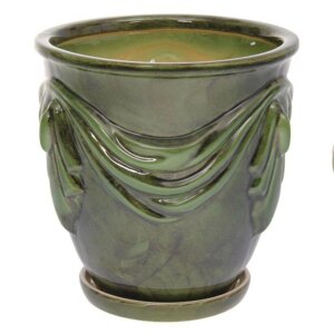 Кашпо "Волна" 20 см. Зеленый Родники  Родники