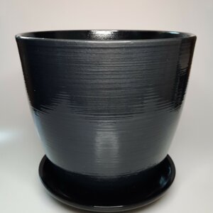 Цветочный горшок Глянец бутон графит 600 Родники  Родники
