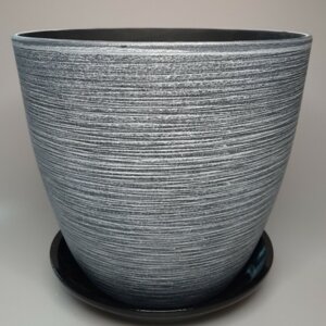 Горшок цветочный Роспись Бутон лофт серый 500 Родники  Родники