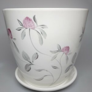 Горшок цветочный Роспись Бутон Клевер 650 Родники  Родники