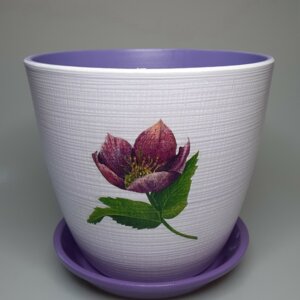 Горшок цветочный "Декупаж бутон (55)" 550 Родники  Родники