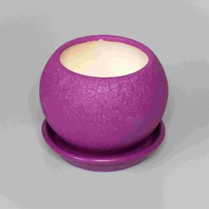 Цветочный горшок "Шар" 0,4 л. Шелк фуксия Родники  Родники