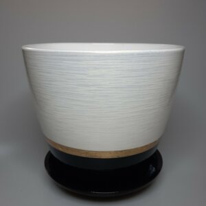 Горшок цветочный Паталь бутон эстет золото/черн 500 Родники  Родники