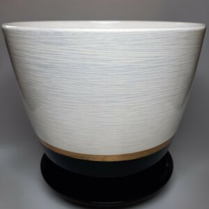 Горшок цветочный Паталь бутон эстет золото/черн 600 Родники  Родники