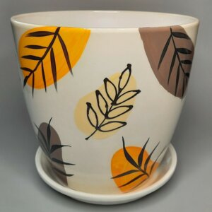 Цветочный горшок "Роспись бутон Осень" 21 см Родники  Родники