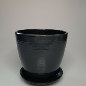 Цветочный горшок Глянец бутон графит 300 Родники  Родники
