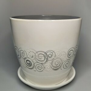 Горшок цветочный Роспись бутон эфир 500 Родники  Родники